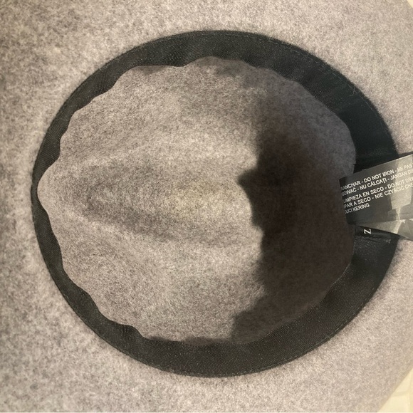 ZARA Sz S or 57 cms 100% Wool Hat Grey with Black Band Like New - Picture 11 of 14